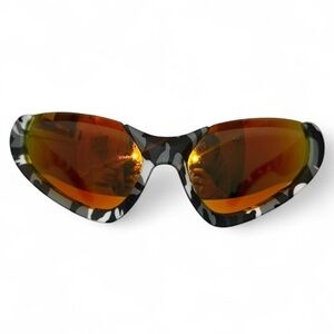 Balenciaga Camouflage Sunglasses with Orange Lenses